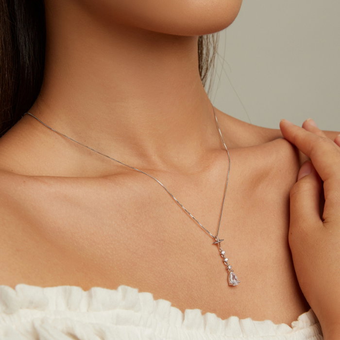 Colier argint cu steluta si zirconiu [8]