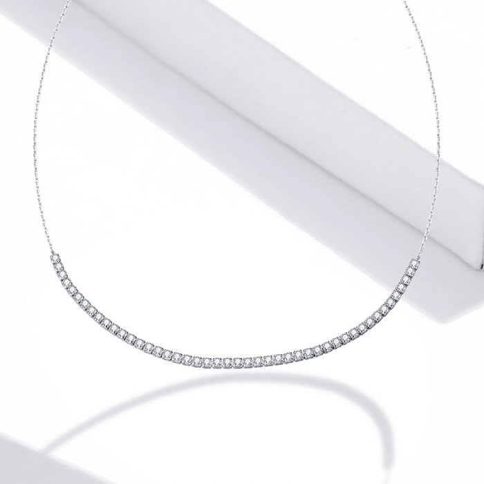 Colier argint tenis reglabil cu zirconii Shining Choker [9]