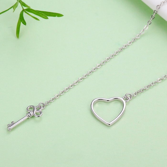 Colier argint deschide-ti inima placat cu rodiu [6]