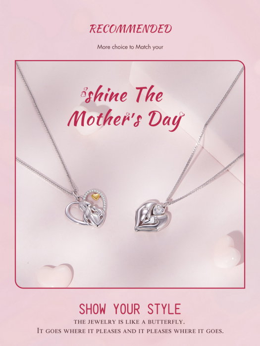 Colier argint dragoste de mama si copil [17]