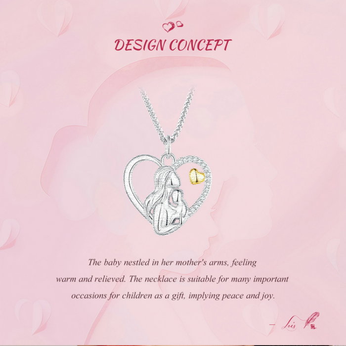 Colier argint dragoste de mama si copil [11]