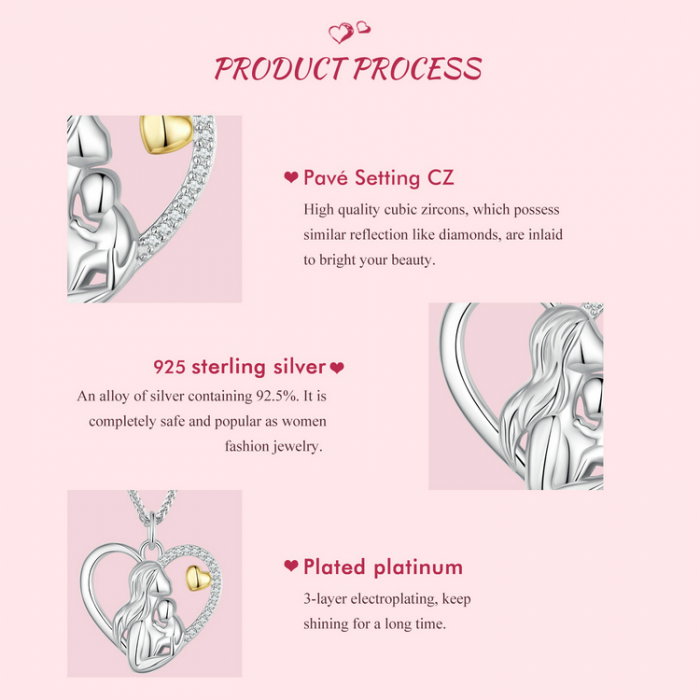 Colier argint dragoste de mama si copil [14]