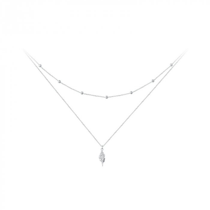 Colier argint dublu cu melc de mare [1]