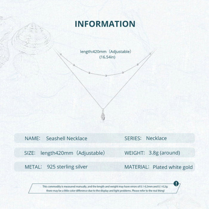 Colier argint dublu cu melc de mare [9]