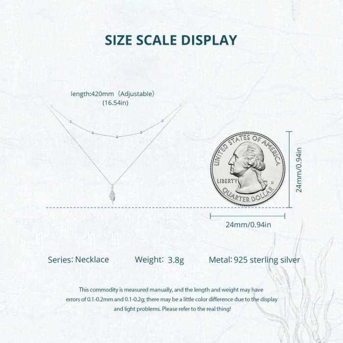 Colier argint dublu cu melc de mare [10]