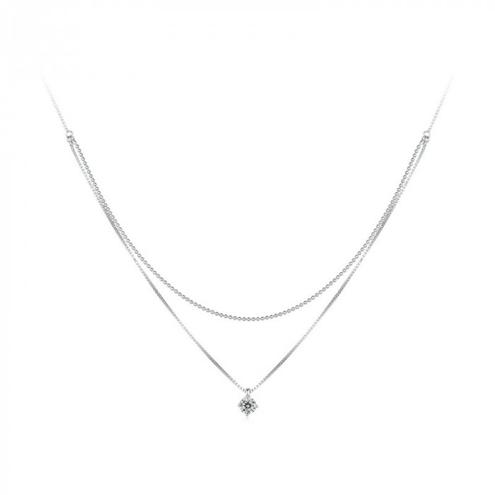 Colier argint dublu sclipitor [16]