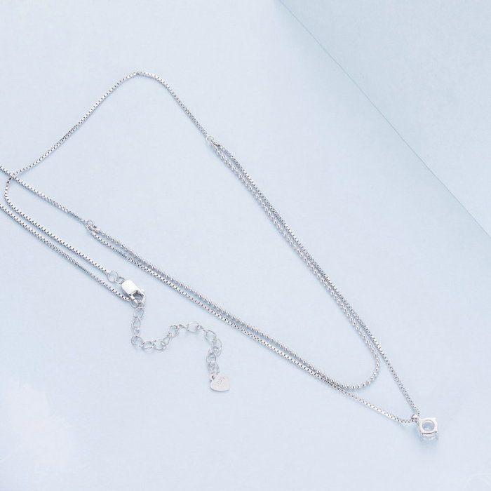 Colier argint dublu sclipitor [6]