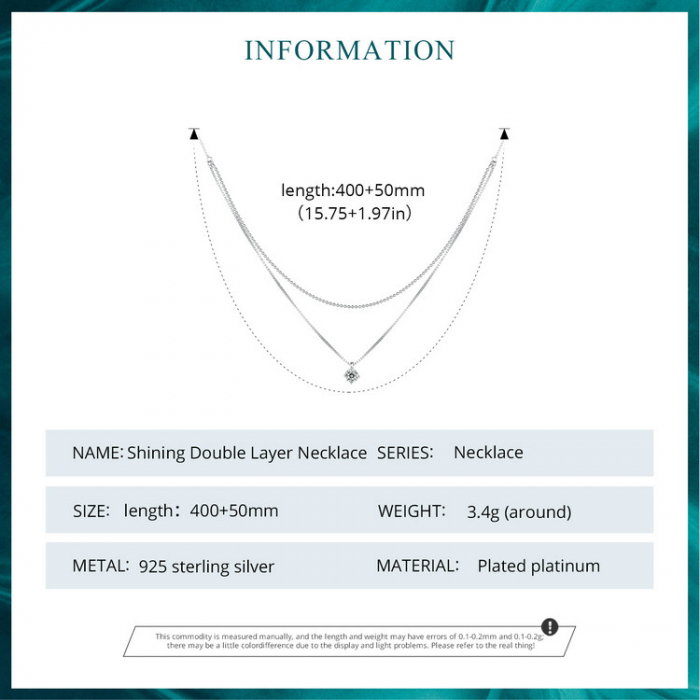 Colier argint dublu sclipitor [10]