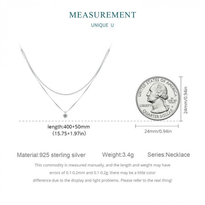 Colier argint dublu sclipitor [11]