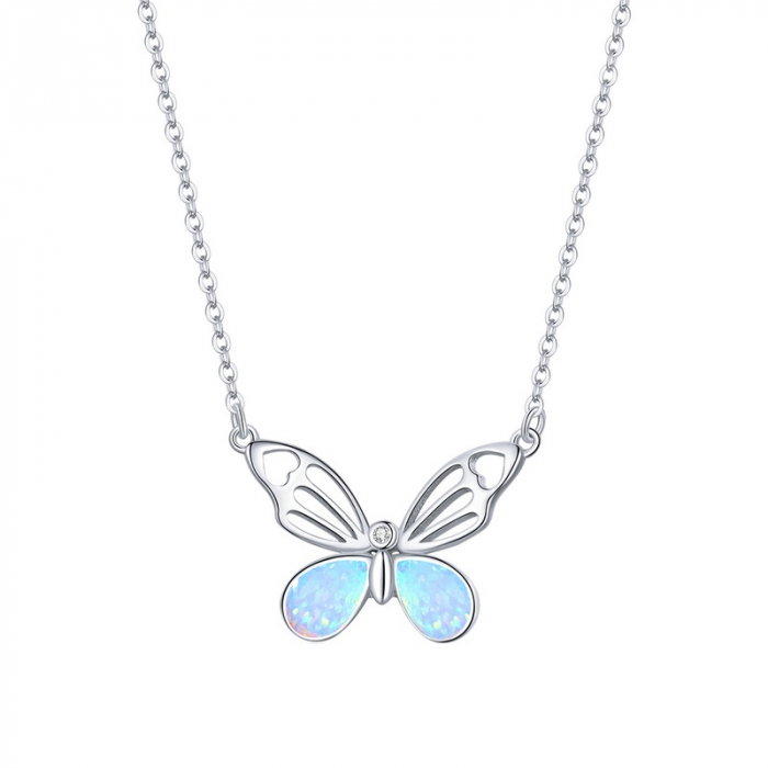 Colier argint fluturas si opal [1]