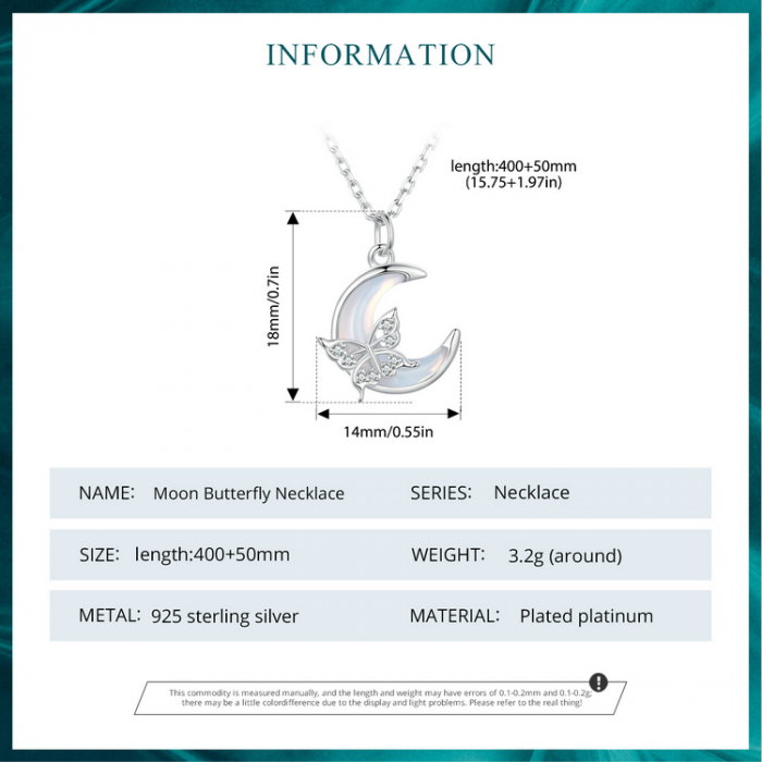 Colier argint fluture si semiluna [11]