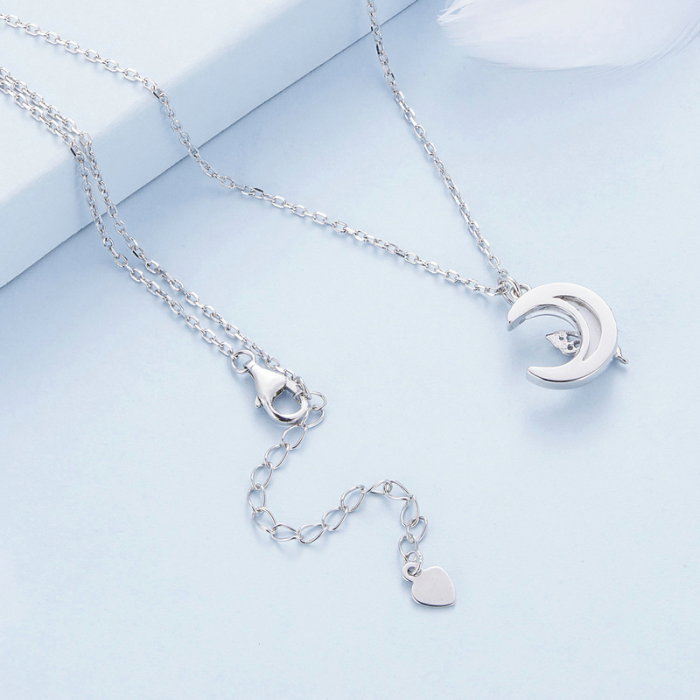 Colier argint fluture si semiluna [6]