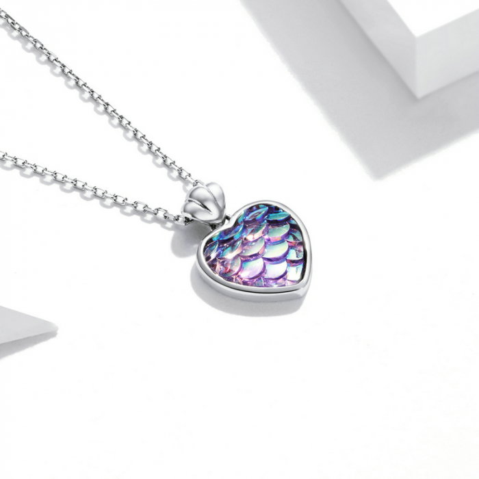 Colier argint inima cu solzi [3]