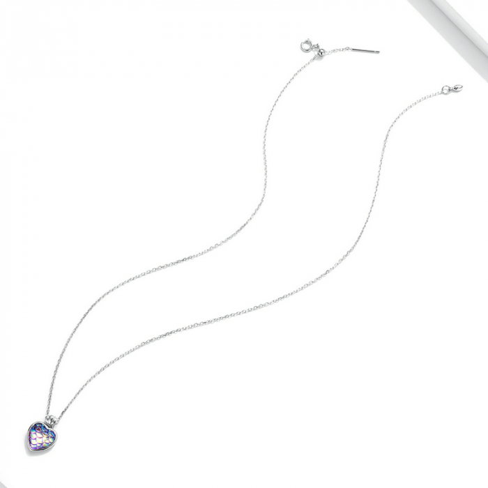 Colier argint inima cu solzi [4]