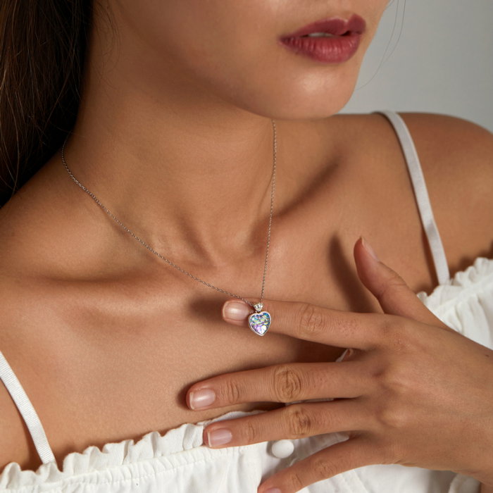 Colier argint inima cu solzi [8]