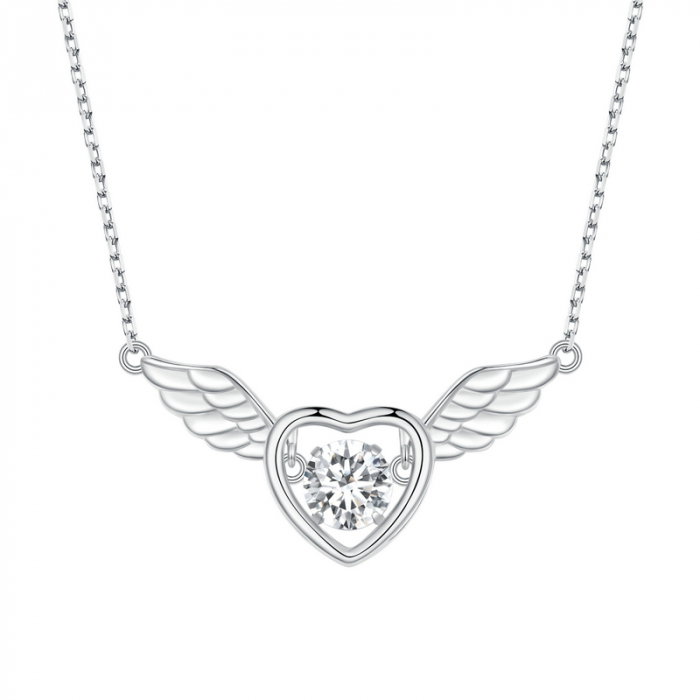 Colier argint inima de inger [10]