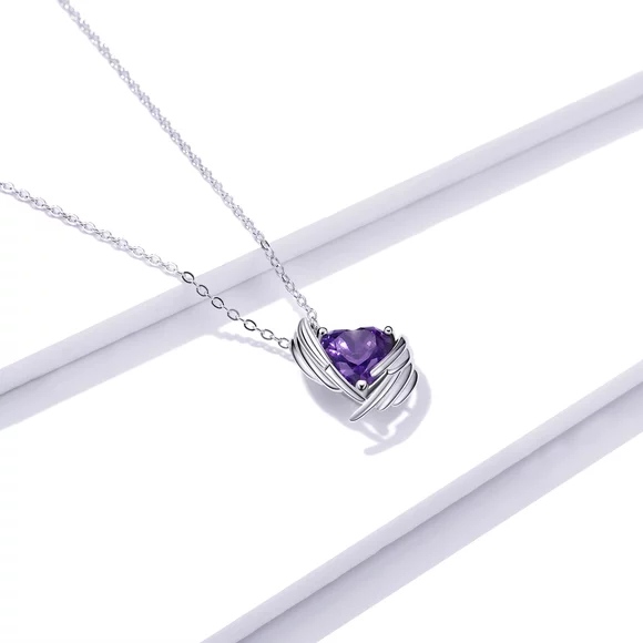 Colier argint inima de inger [3]