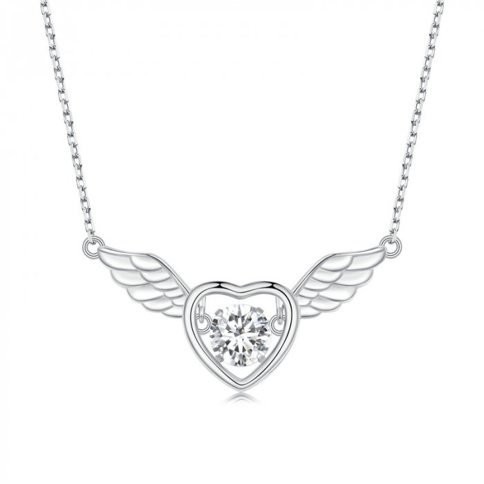 Colier argint inima de inger [1]