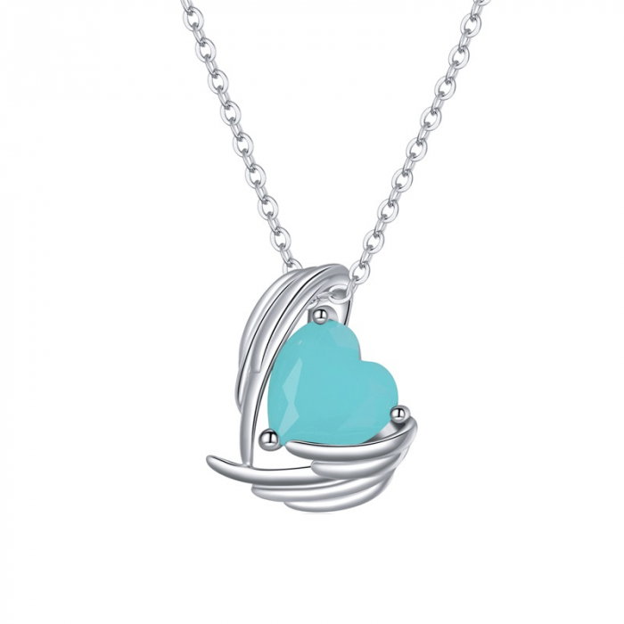 Colier argint inima de inger [1]