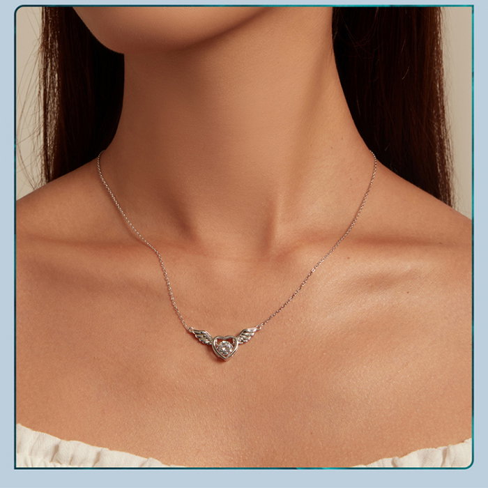 Colier argint inima de inger [7]