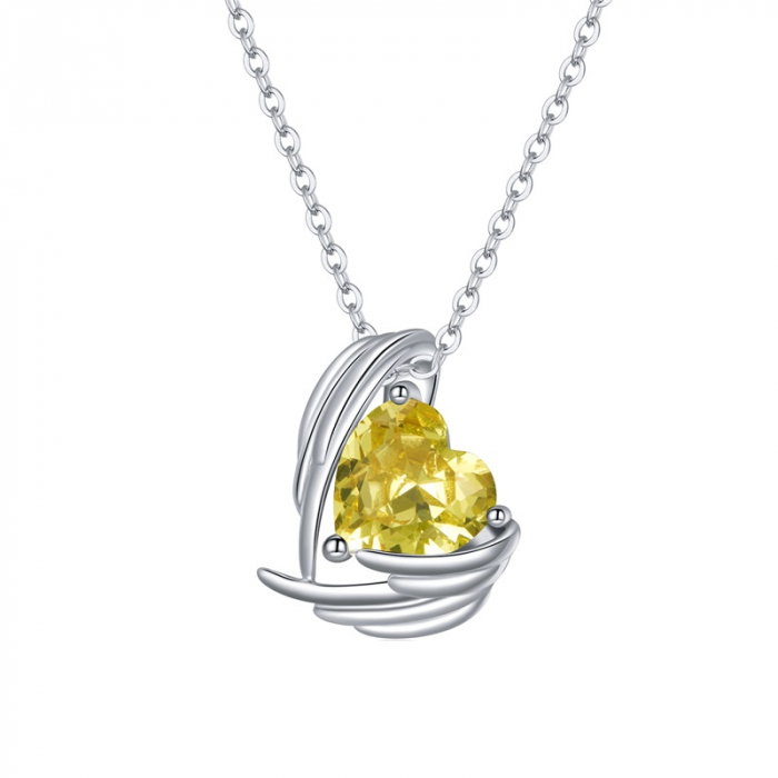 Colier argint inima de inger [1]