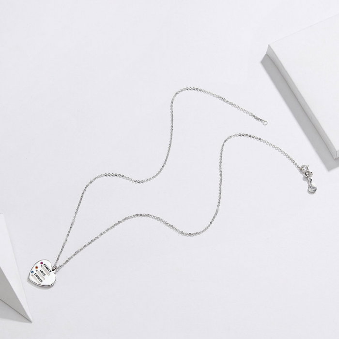 Colier argint inima si motivatii [3]