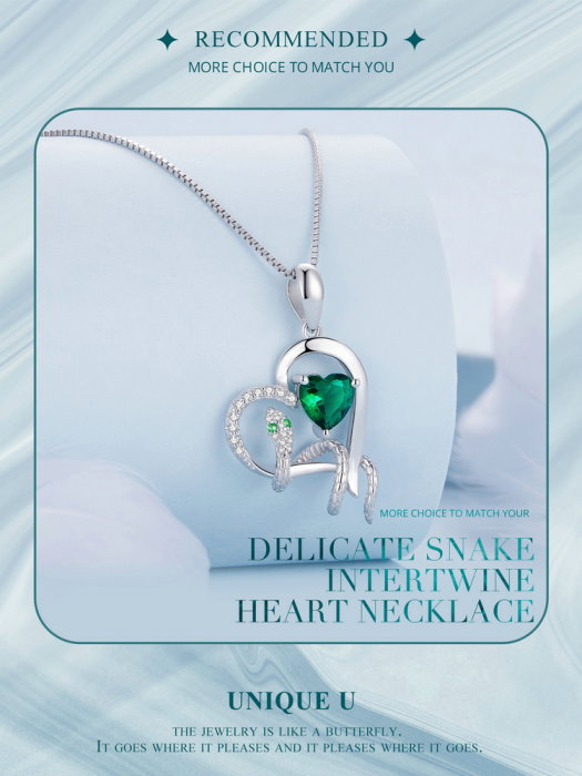 Colier argint inima si sarpe [15]