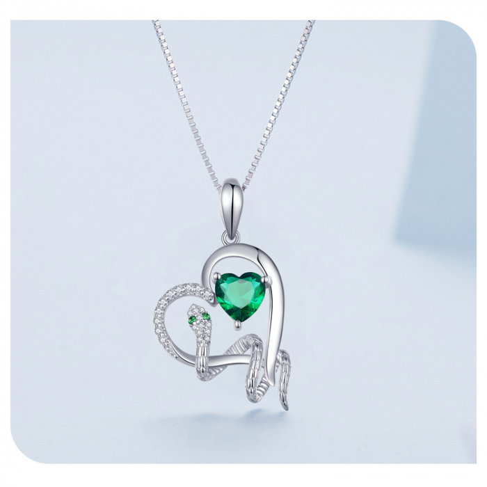 Colier argint inima si sarpe [14]