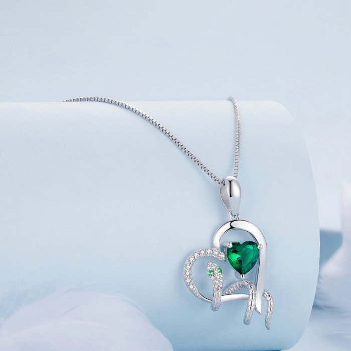 Colier argint inima si sarpe [3]