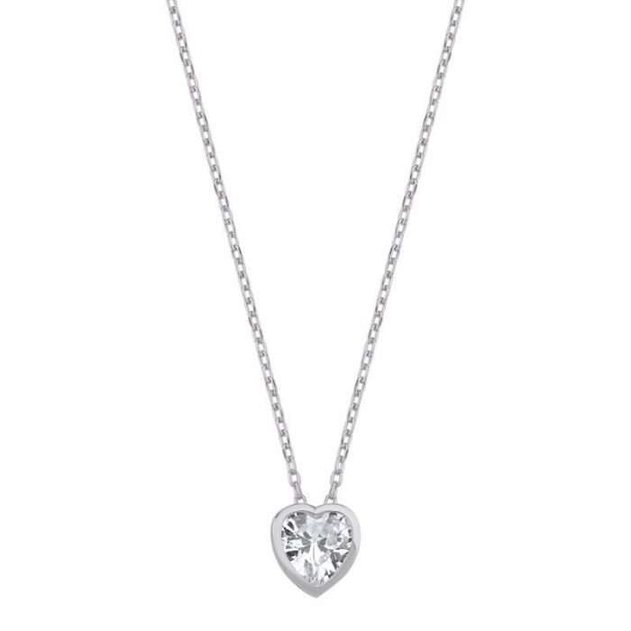 Colier argint inimioara cu zirconiu [1]