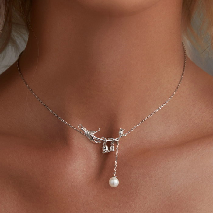 Colier argint lacramioare [6]