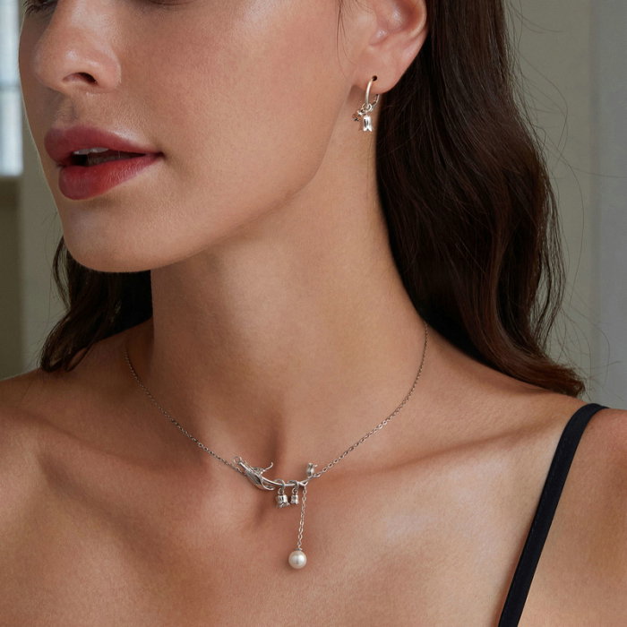 Colier argint lacramioare [4]