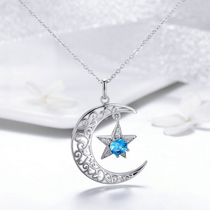 Colier argint Luna si Luceafarul [4]