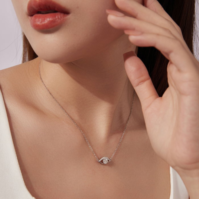 Colier argint ochi protector cu Zirconia [7]