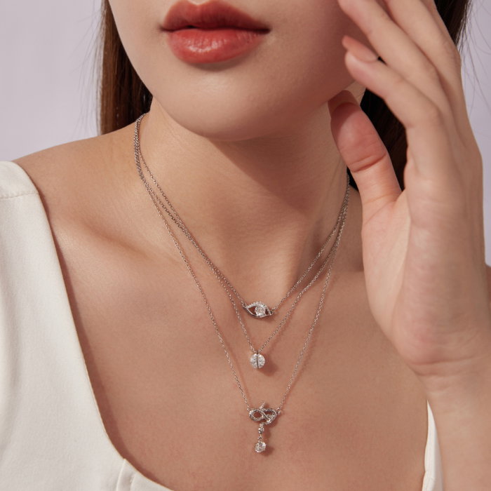 Colier argint ochi protector cu Zirconia [11]