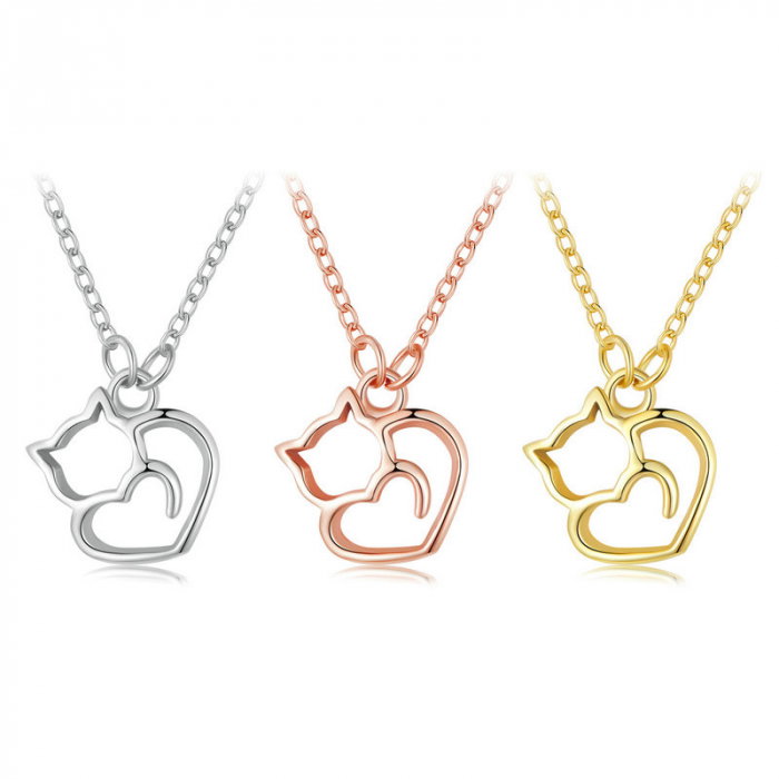 Colier argint pisica draguta [8]