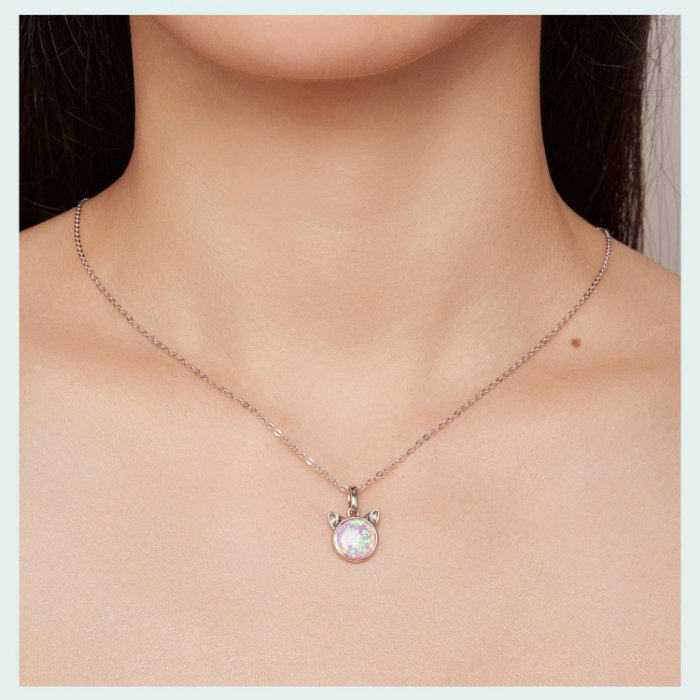 Colier argint pisica opal [14]