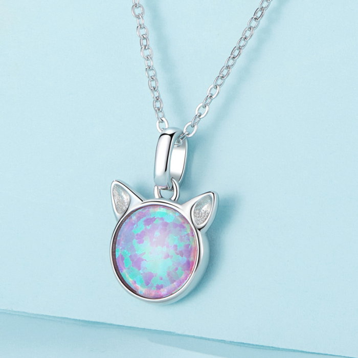 Colier argint pisica opal [3]