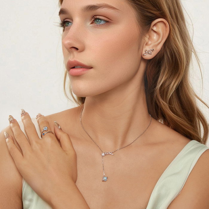 Colier argint Planeta si Opal [16]