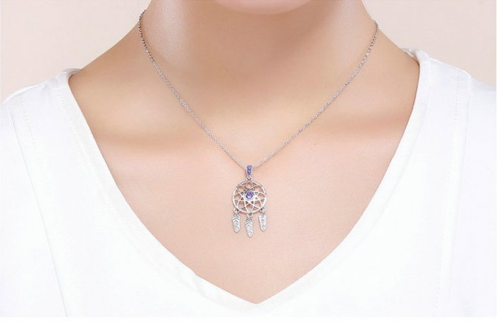 Colier argint reglabil cu Dream Catcher [7]