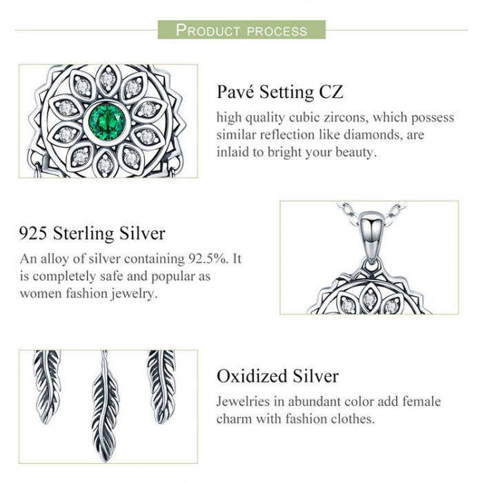 Colier argint reglabil cu Dream Catcher [4]