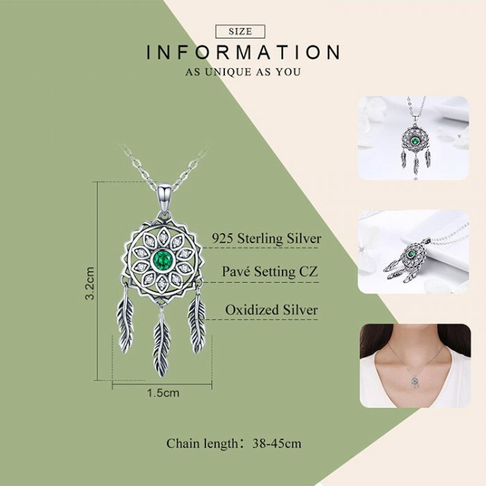 Colier argint reglabil cu Dream Catcher [5]