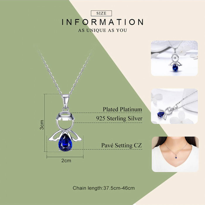 Colier argint reglabil cu ingeras [8]