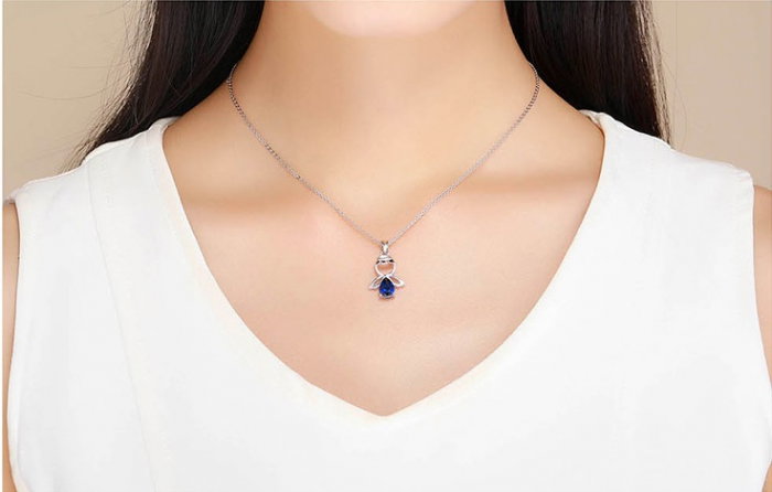 Colier argint reglabil cu ingeras [7]