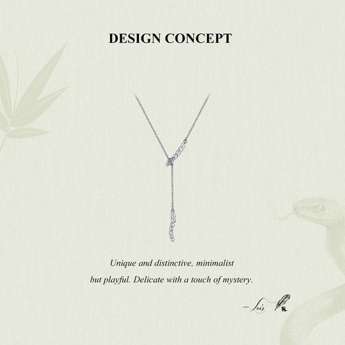 Colier argint sarpe cu zirconii [15]