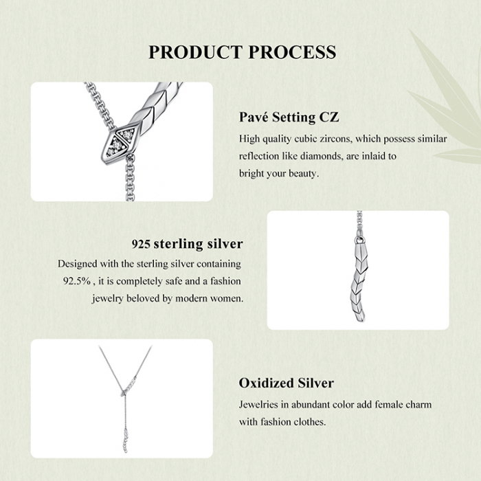 Colier argint sarpe cu zirconii [10]