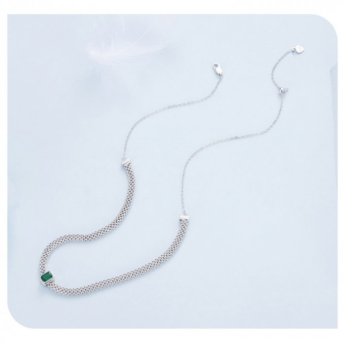 Colier argint choker reglabil cu pandantiv detasabil tip clip [6]