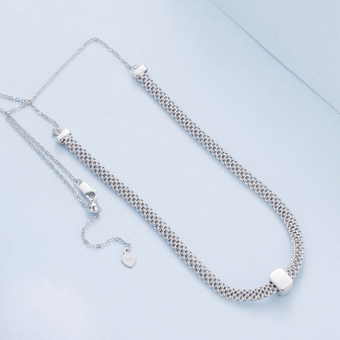 Colier argint choker reglabil cu pandantiv detasabil tip clip [8]