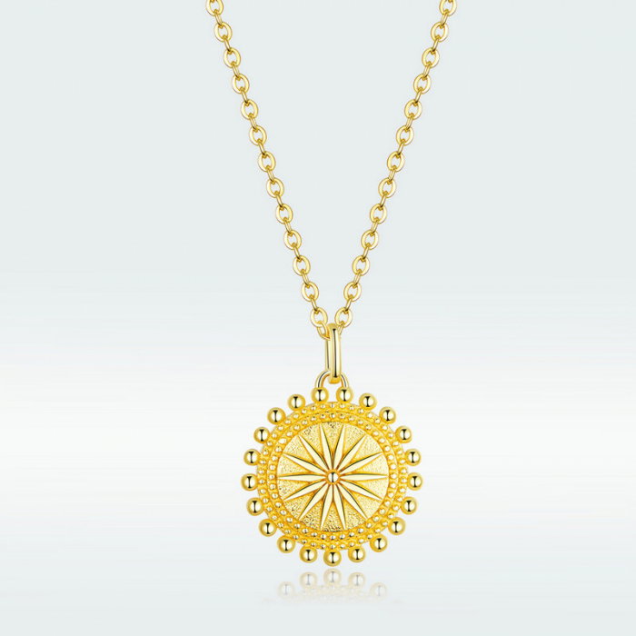 Colier argint Simbolul Soarelui  placat cu aur [2]