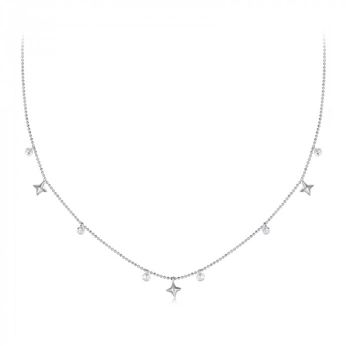 Colier argint stelute si zirconii [1]